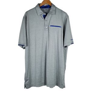 U Suck At Golf USAG Mens Short Sleeve Polo Shirt XL Gray Performance Breathable